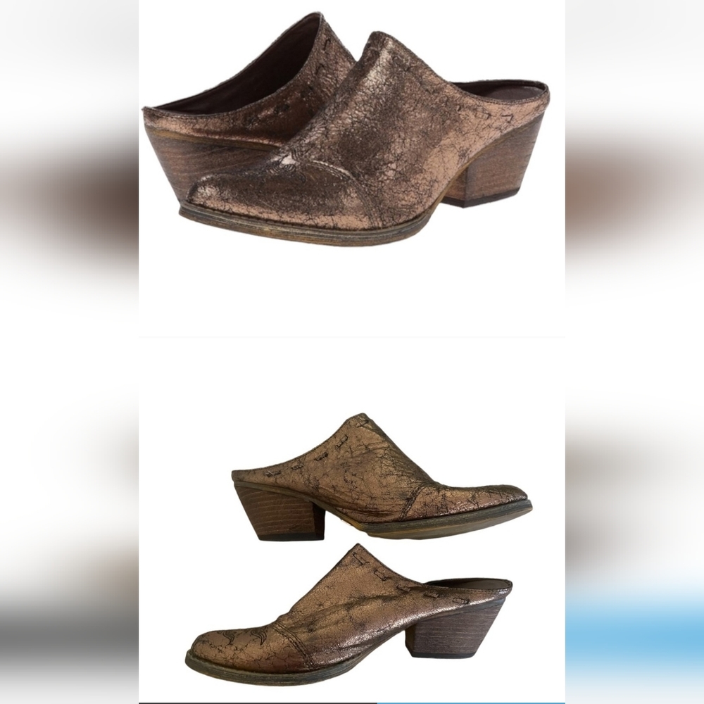 Western Gold Backless Mules 8 1/2